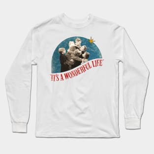 It's a Wonderful Life Distressed Classic Christmas Long Sleeve T-Shirt